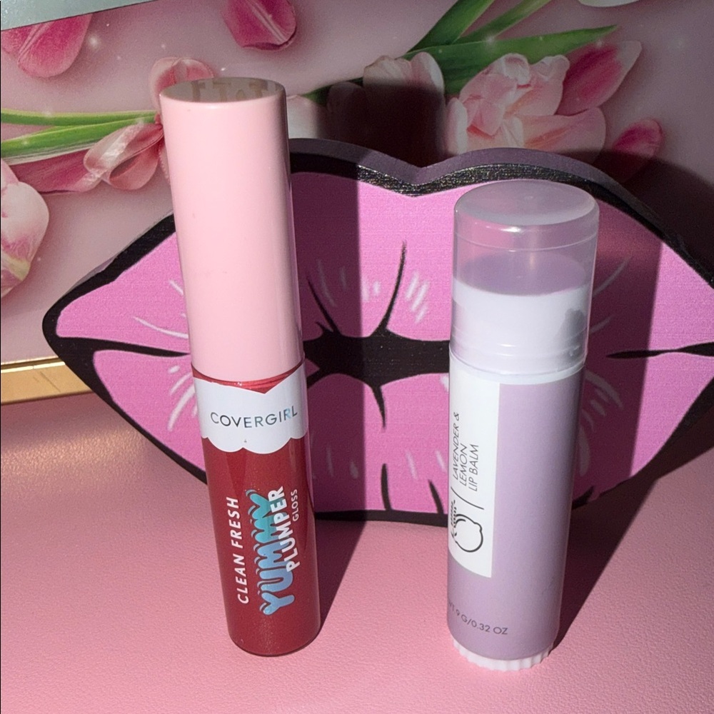 COVERGIRL Clean Fresh Plumper Lip Gloss & Lavender Lemon Lip Balm Set